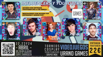 Wallpaper Influencers y Youtubers que acudirán a Urano Games